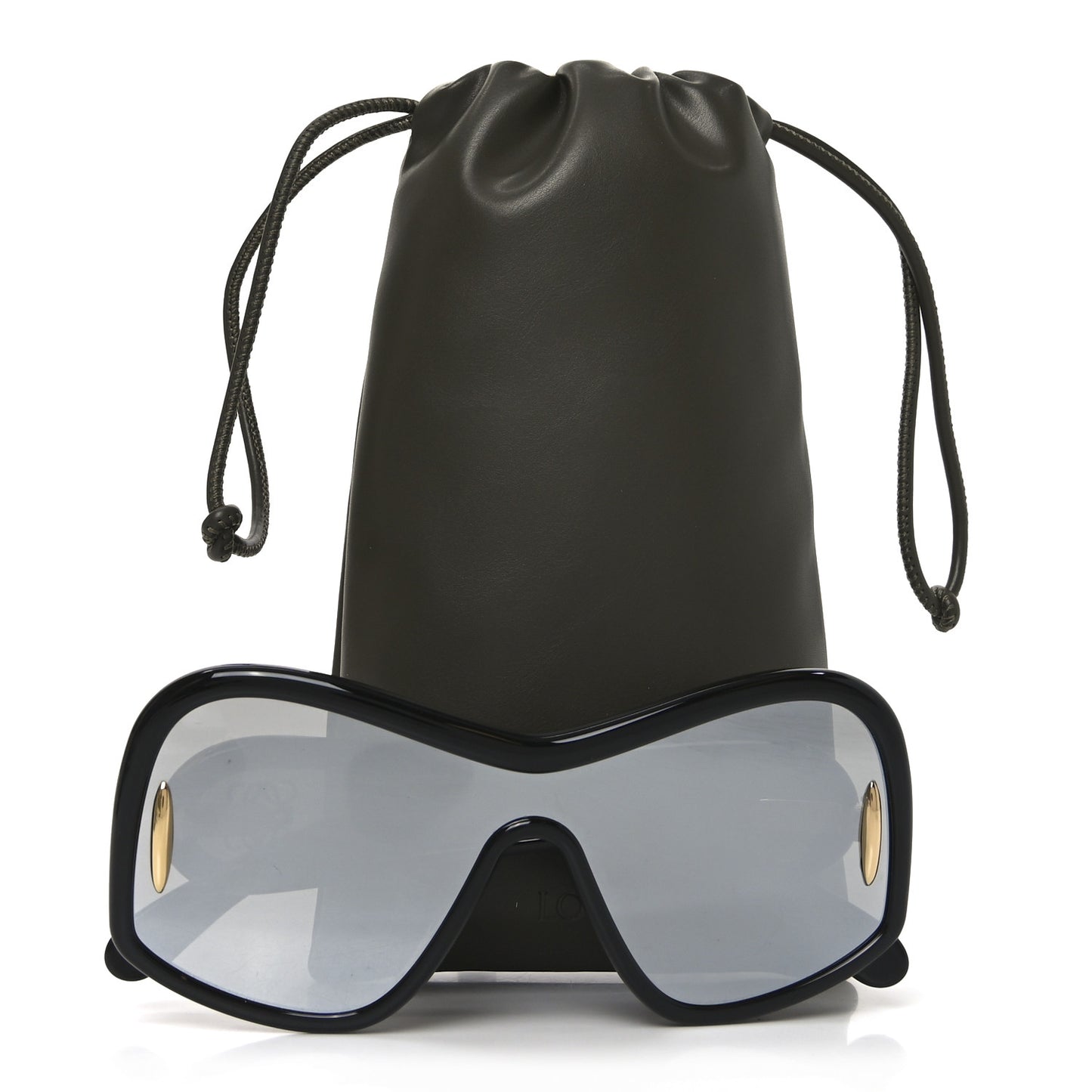 Acetate Mirror Mask Sunglasses LW40131I Black Smoke