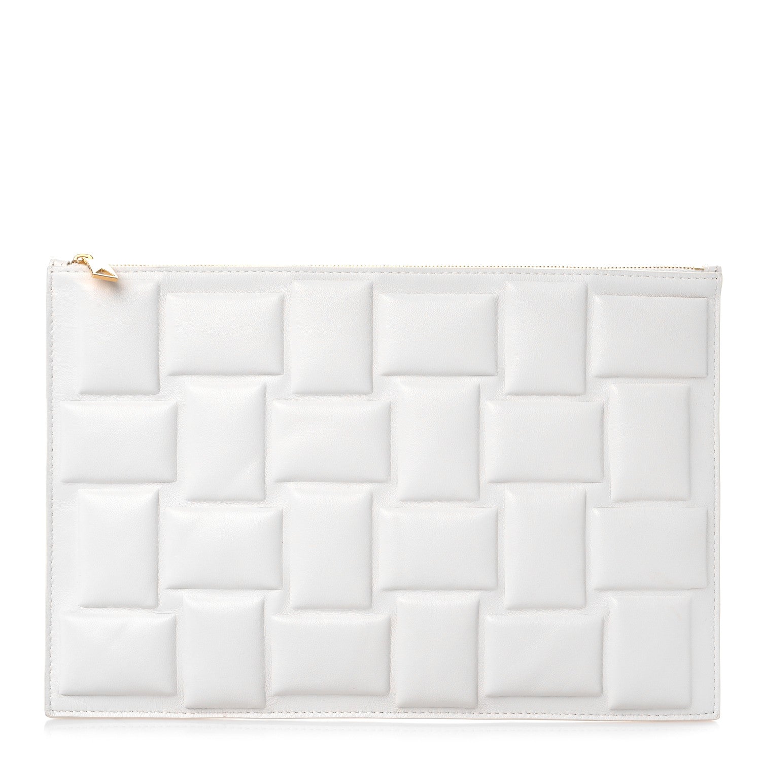Bottega Veneta Nappa Padded Intrecciato Flat Pouch Chalk 1 of 8