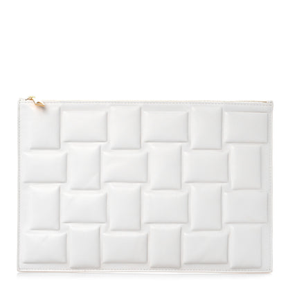 Bottega Veneta Nappa Padded Intrecciato Flat Pouch Chalk 1 of 8