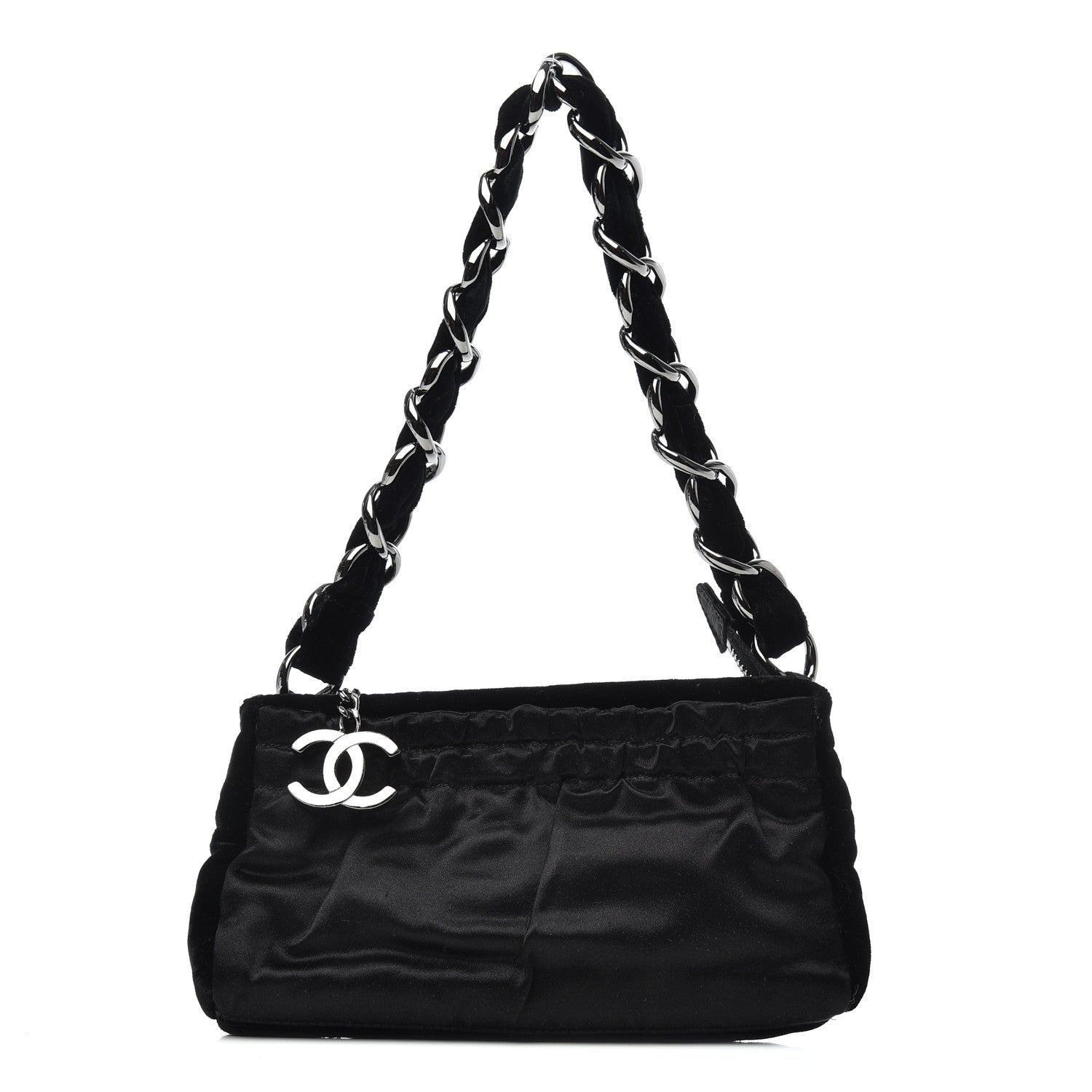 Chanel Velvet Satin Evening Bag Black 1 of 6