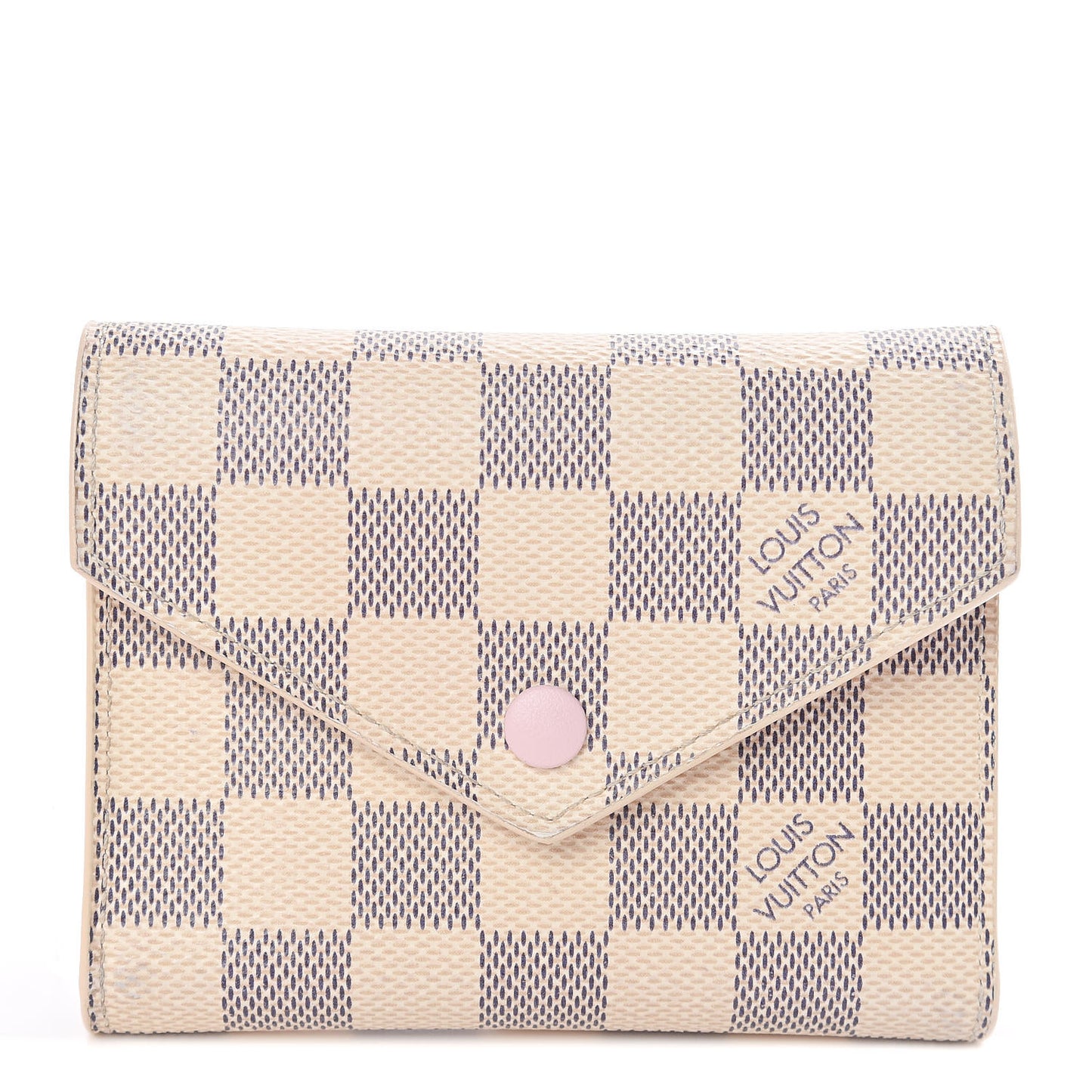 Damier Azur Victorine Wallet Rose Ballerine