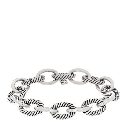 David Yurman Sterling Silver 14.75mm Oval Link Bracelet 1 of 3
