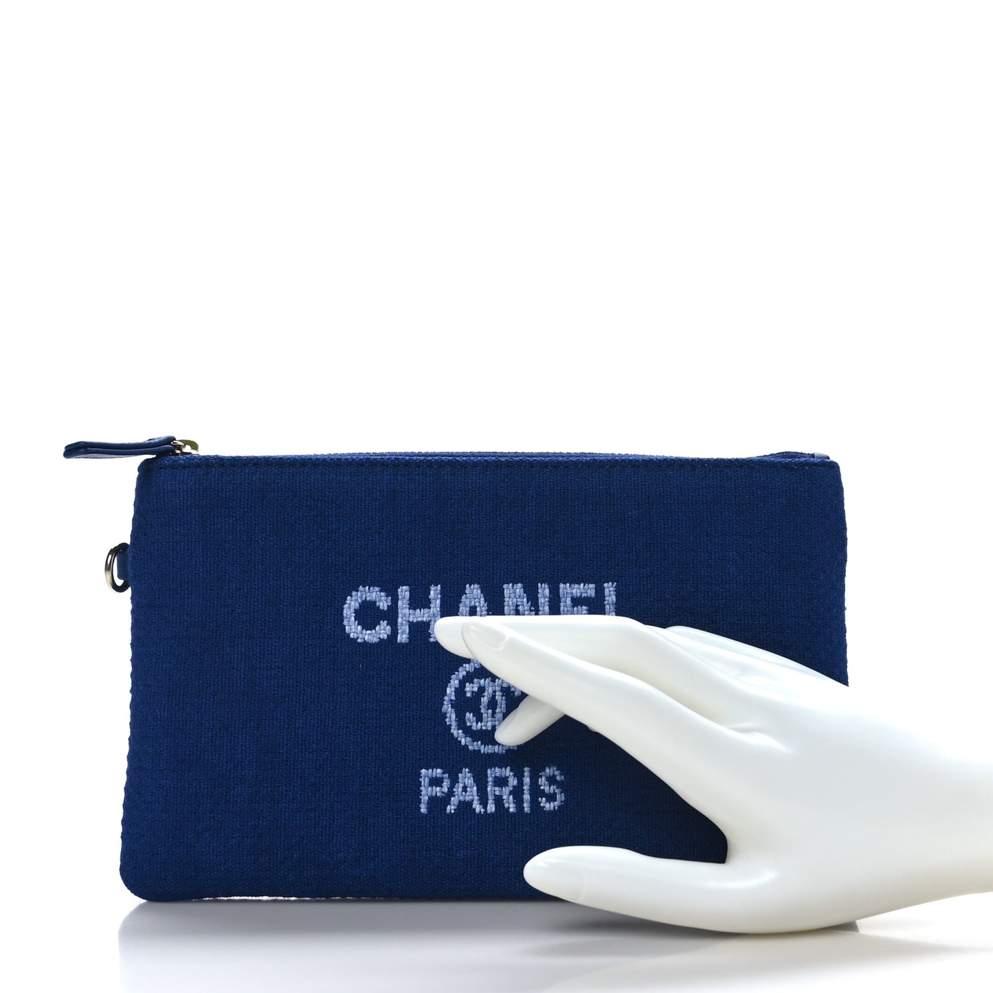 Mixed Fibers Small Deauville Pouch Blue