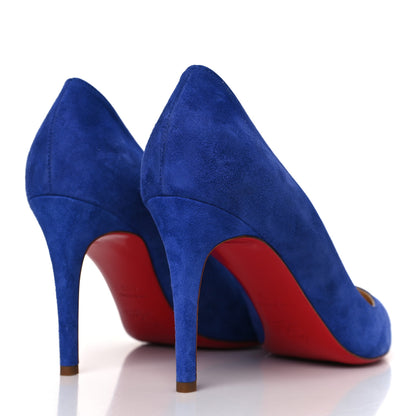 Christian Louboutin Suede Pigalle 85 Pumps 40.5 Metal Blue 4 of 10