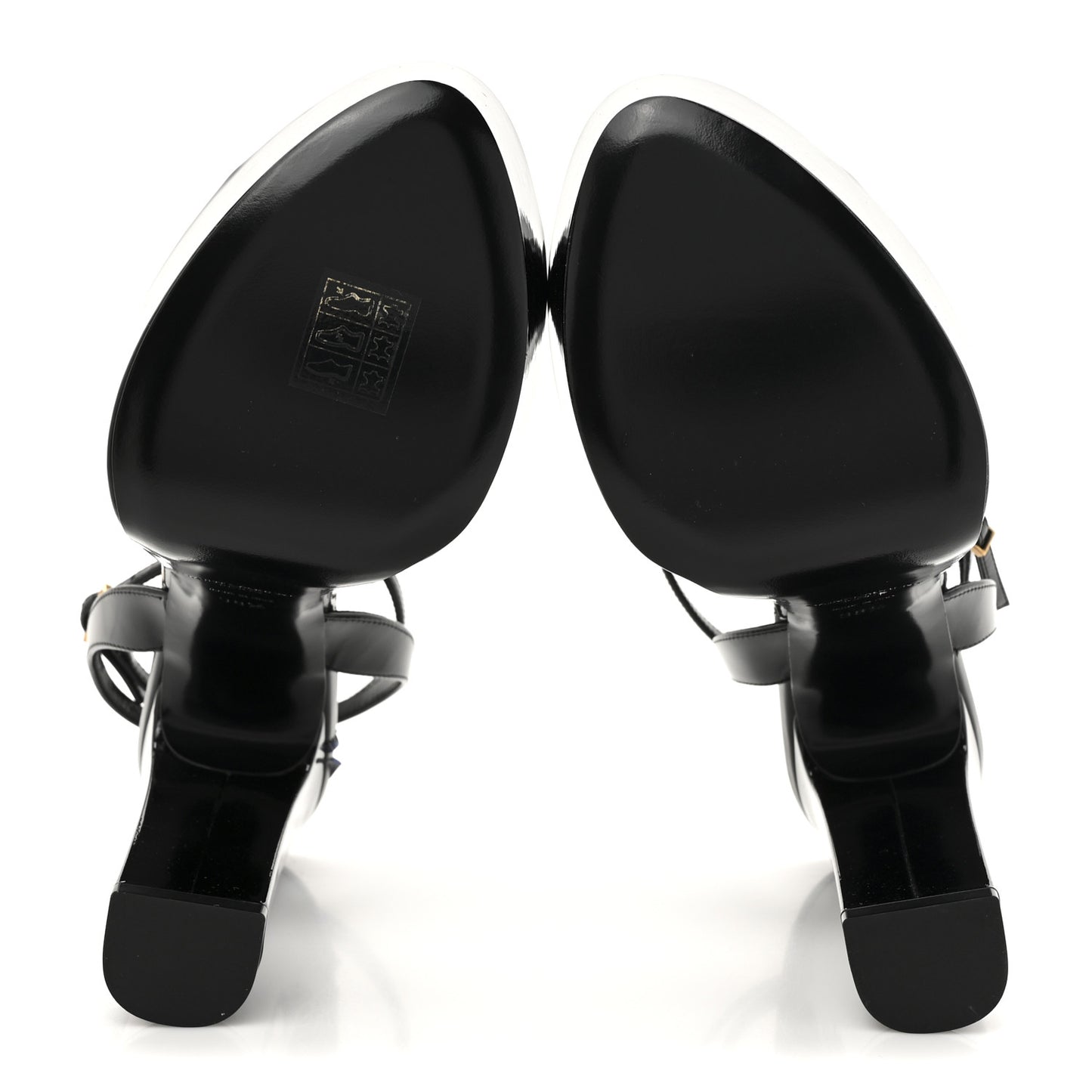 Patent Jodie 95 Platform Sandals 38.5 Black