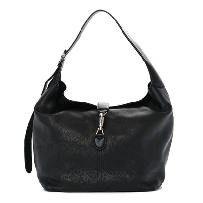 Gucci Amour Grane Calfskin Medium Jackie 1961 Crossbody Bag Black 1 of 10