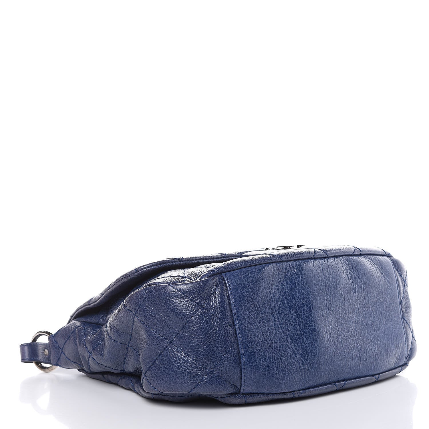 Chanel Glazed Calfskin Stitched XL On The Road Flap Blue 4 of 15