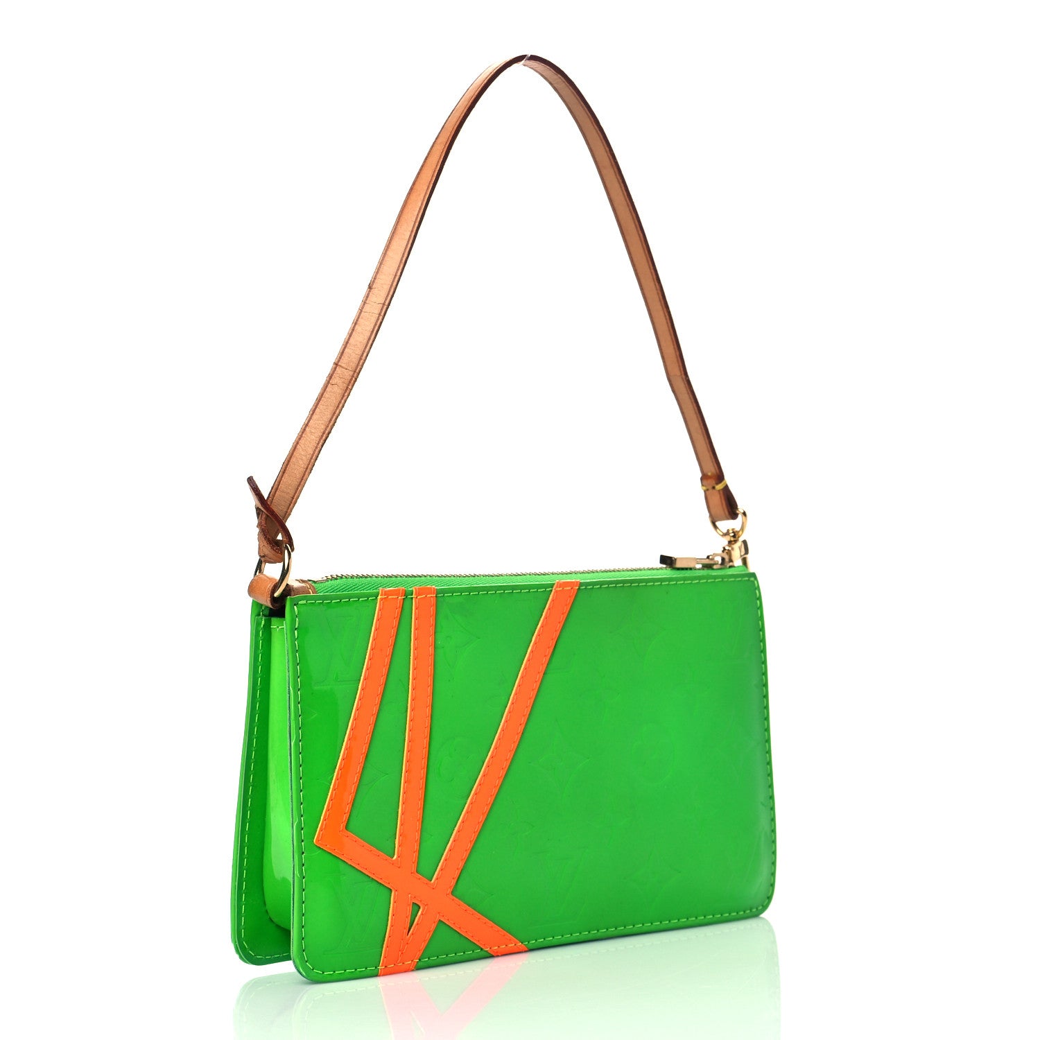 Louis Vuitton Patent Fluo Lexington with Chain Strap Green 2 of 9