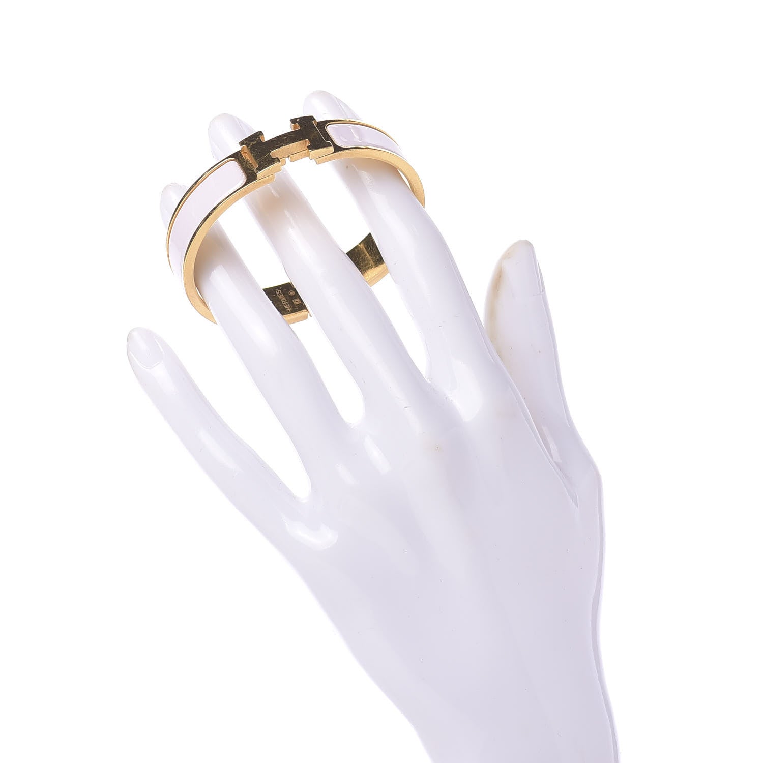 Hermes Enamel Narrow Clic Clac H Bracelet PM Rose Nymph 5 of 5