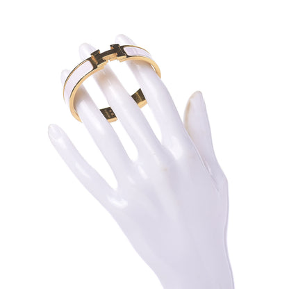 Hermes Enamel Narrow Clic Clac H Bracelet PM Rose Nymph 5 of 5