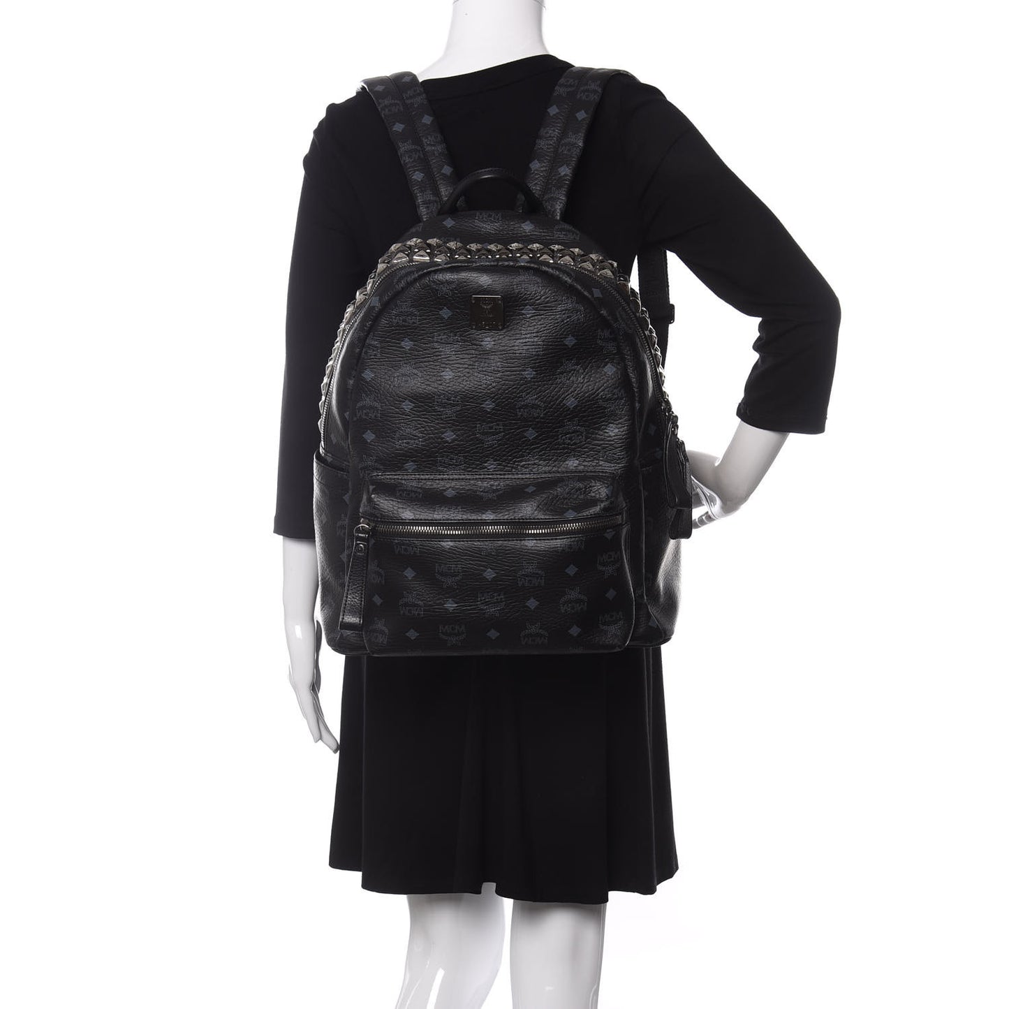 Visetos Studded Medium Backpack Black