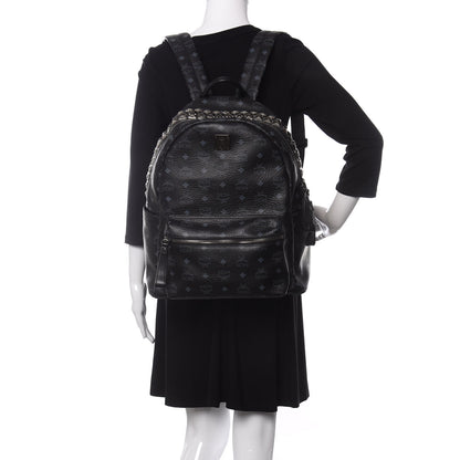 MCM Visetos Studded Medium Backpack Black 2 of 9