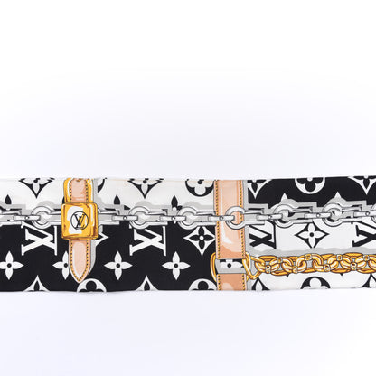 Louis Vuitton Silk Monogram Confidential Bandeau Black 6 of 7