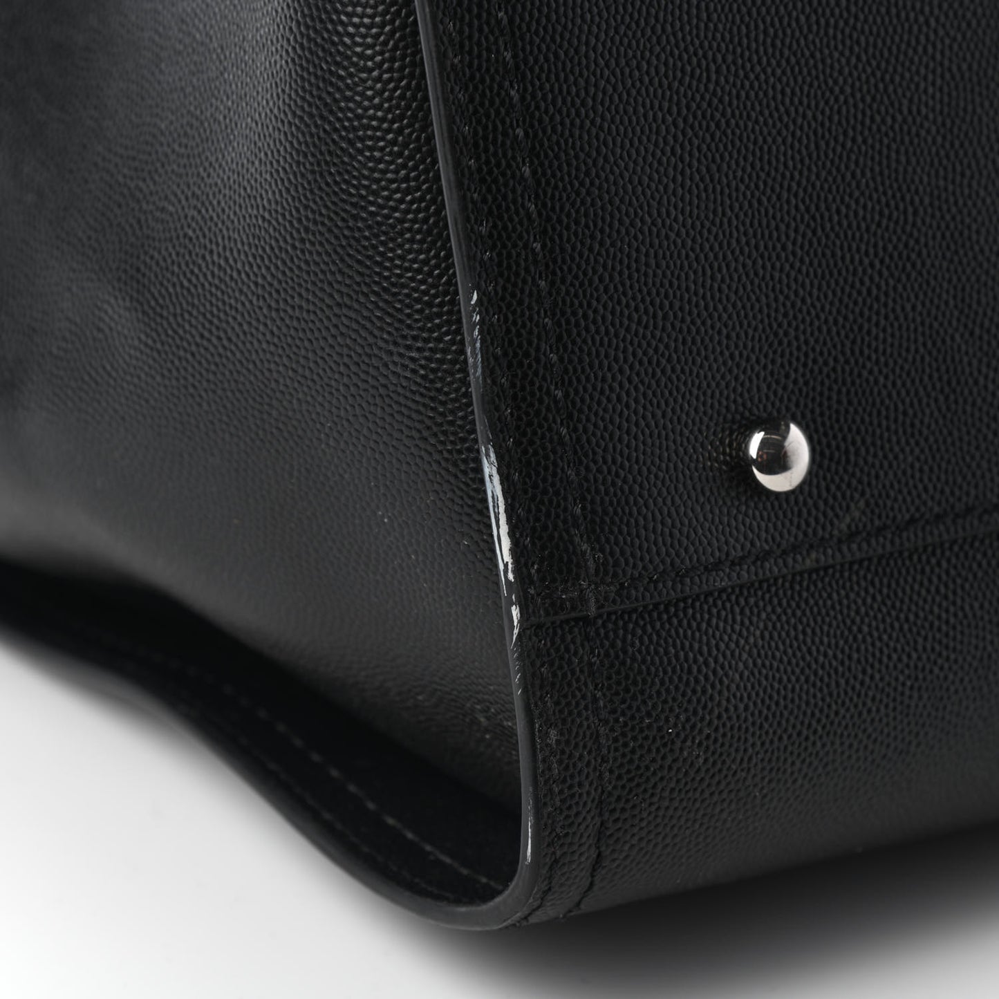 Caviar Medium Studded Deauville Tote Black