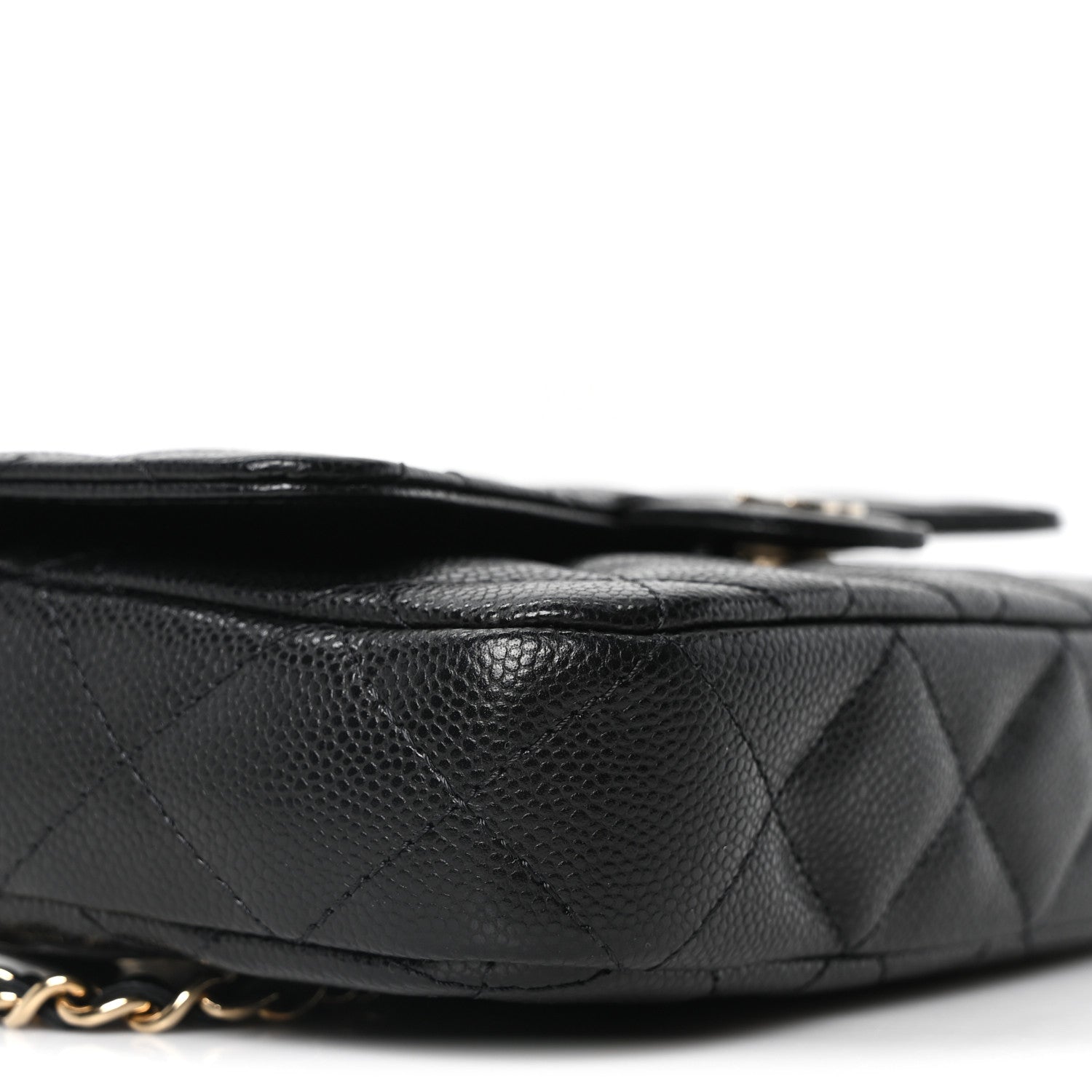 Chanel Caviar Quilted Flap Phone Holder With Chain Black 10 of 12