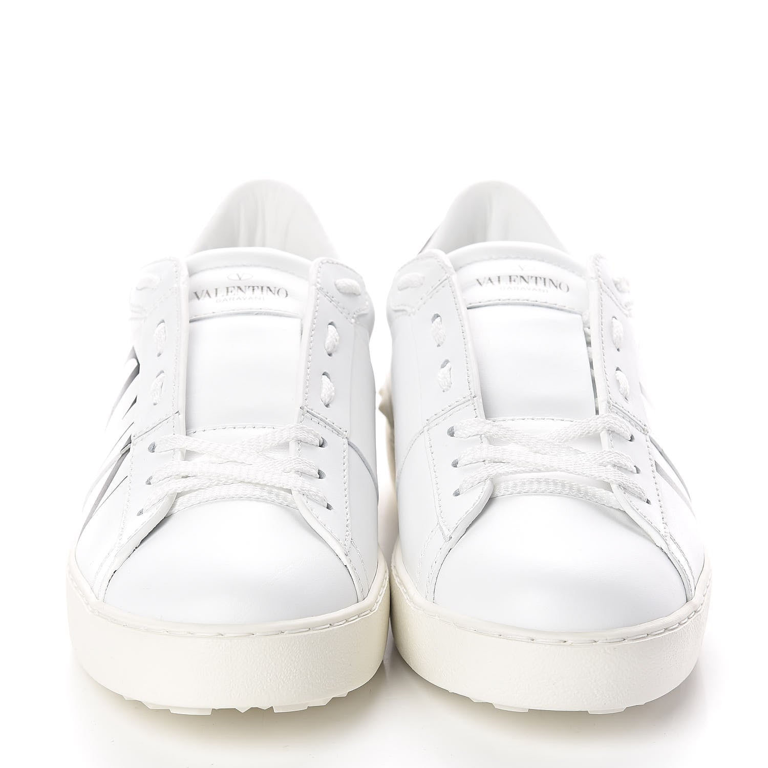 Valentino Garavani Calfskin VLTN Rockstud Open Sneakers 39.5 White 2 of 6