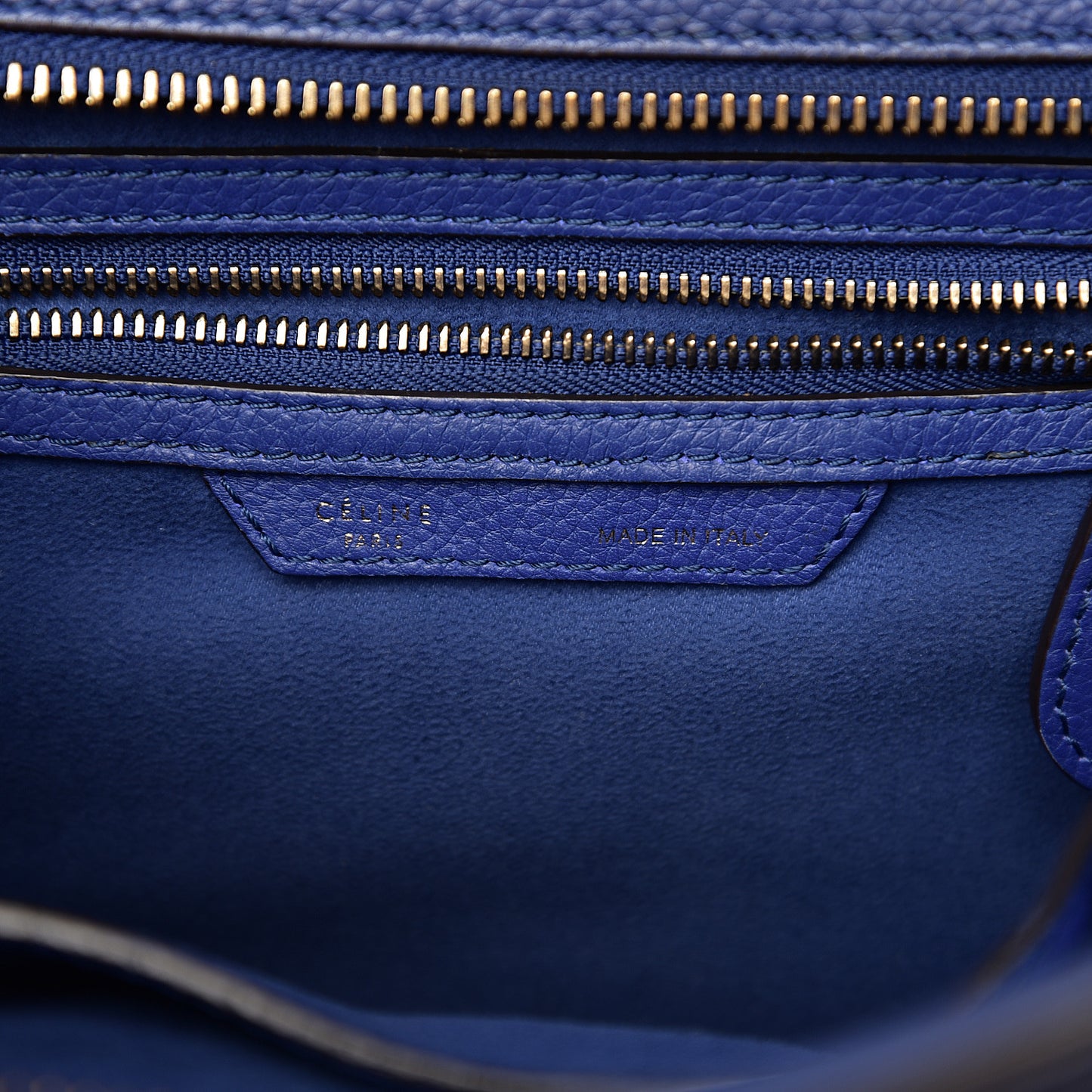 Drummed Calfskin Mini Luggage Indigo
