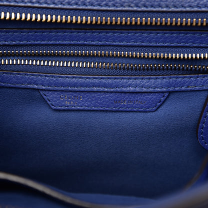 Celine Drummed Calfskin Mini Luggage Indigo 5 of 11