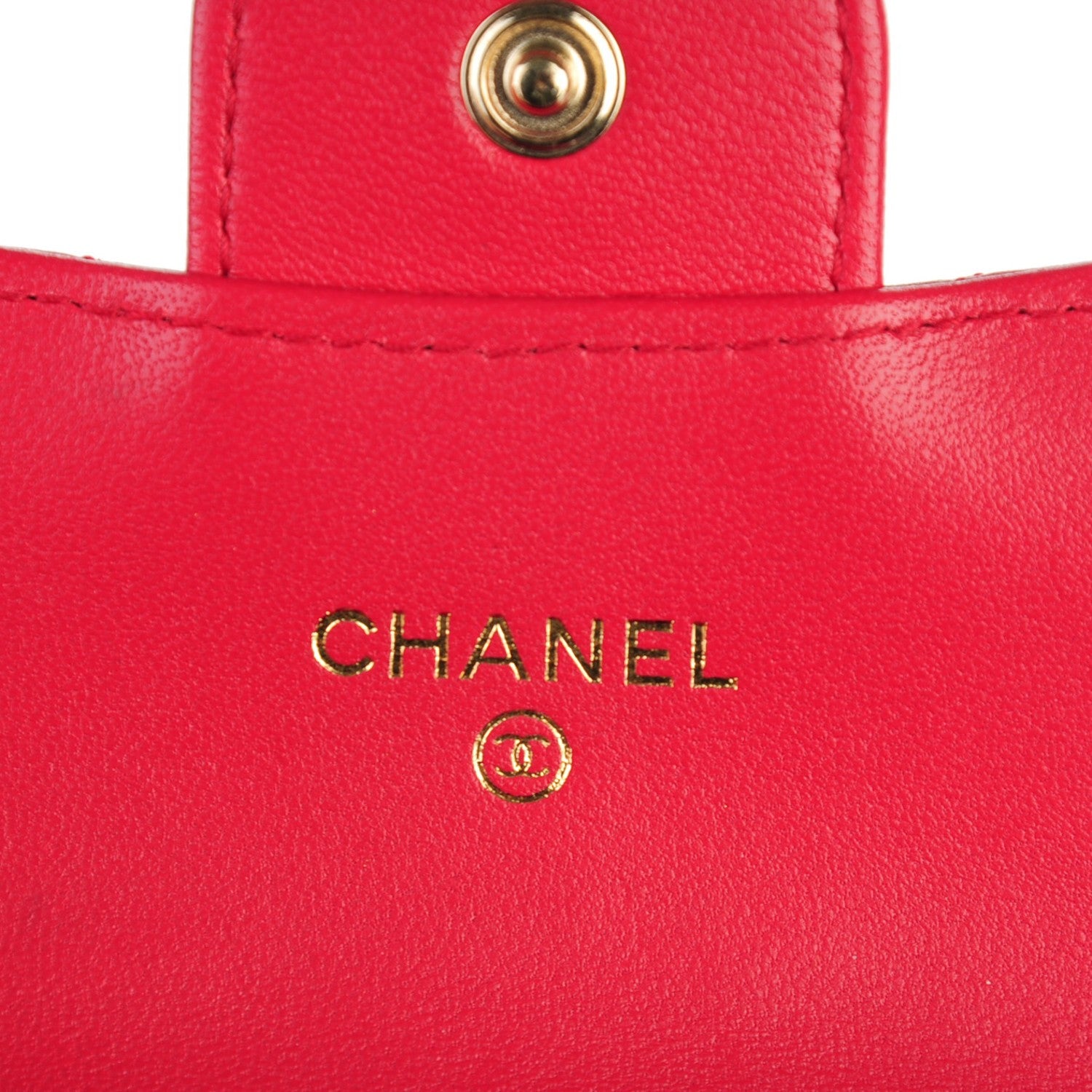 Chanel Lambskin Quilted Flap Card Holder Dark Pink 5 of 9