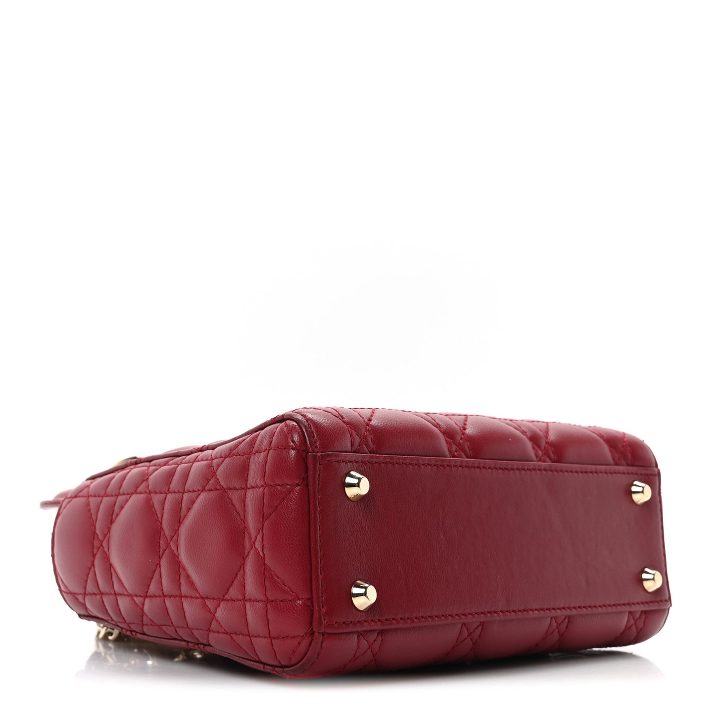 Lambskin Cannage Mini Lady Dior Red