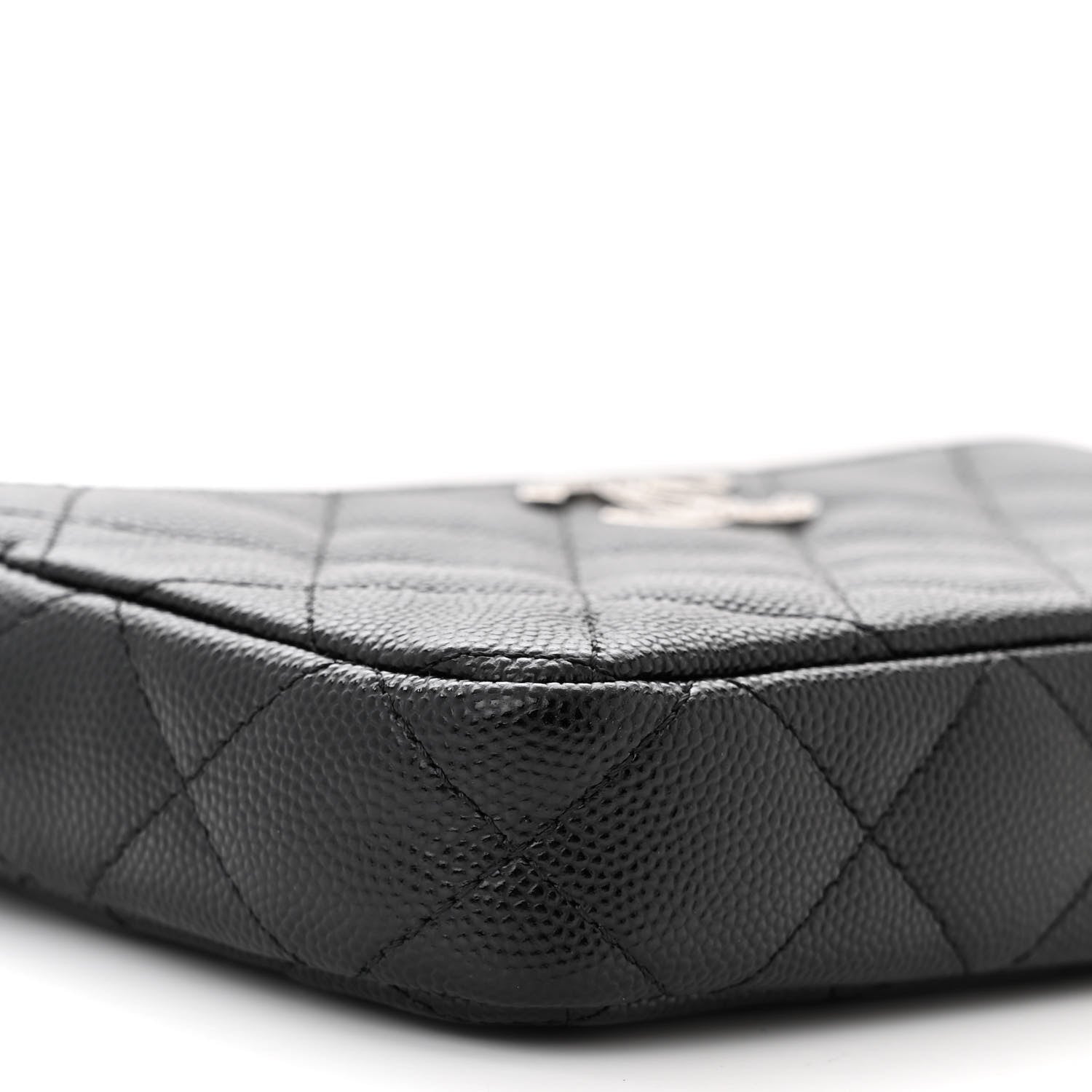 Chanel Caviar Quilted Logo Small Clutch With Chain Black 10 of 13