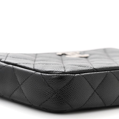 Chanel Caviar Quilted Logo Small Clutch With Chain Black 10 of 13