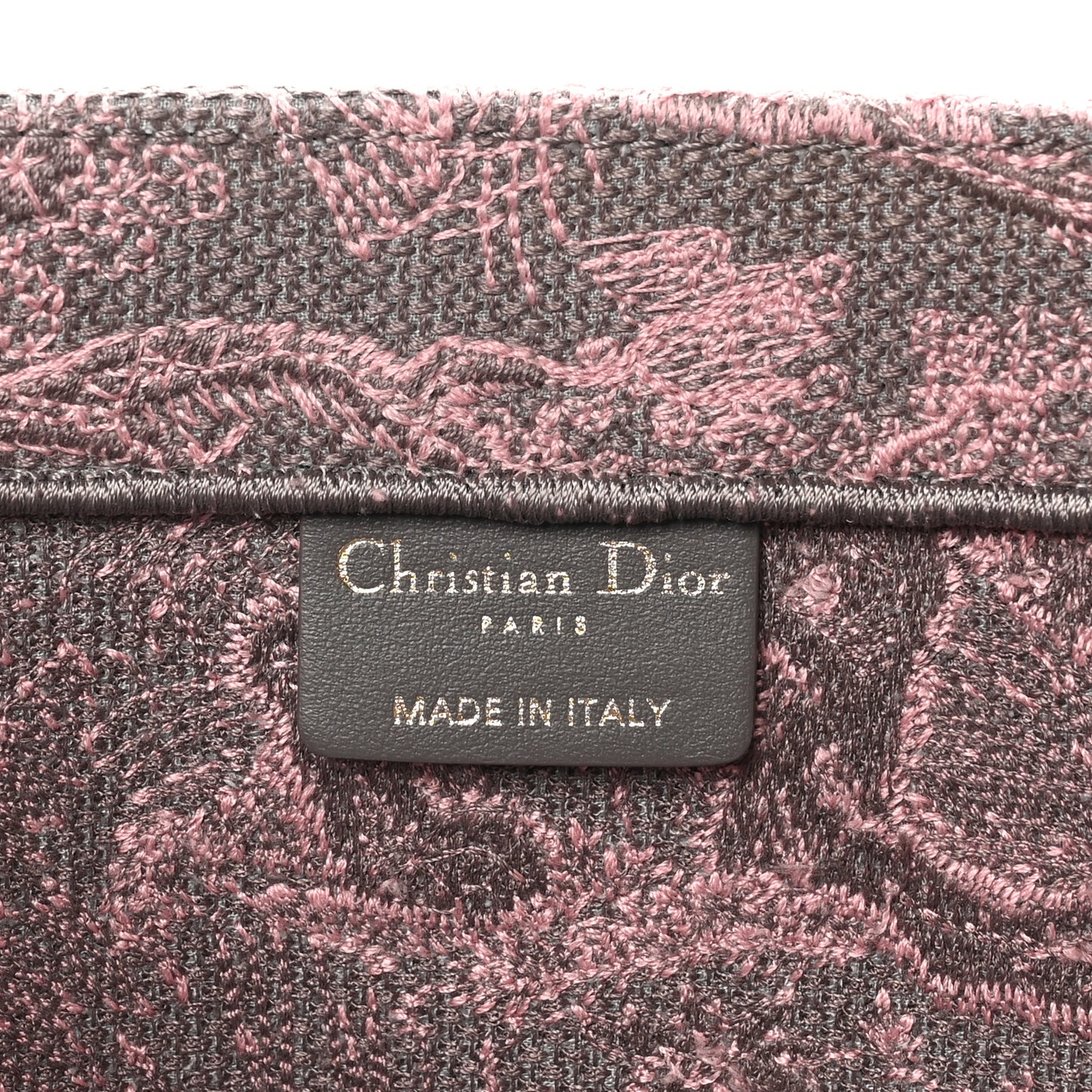 Canvas Embroidered Medium Dioriviera Toile De Jouy Book Tote Pink Grey