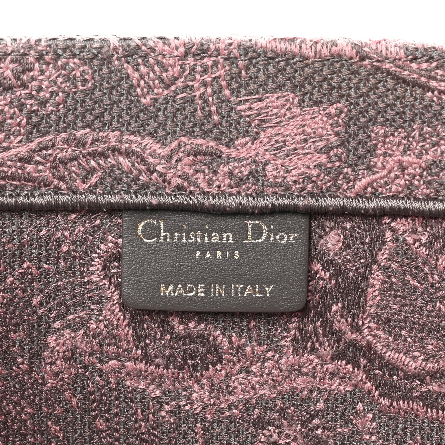 Christian Dior Canvas Embroidered Medium Dioriviera Toile De Jouy Book Tote Pink Grey 6 of 12