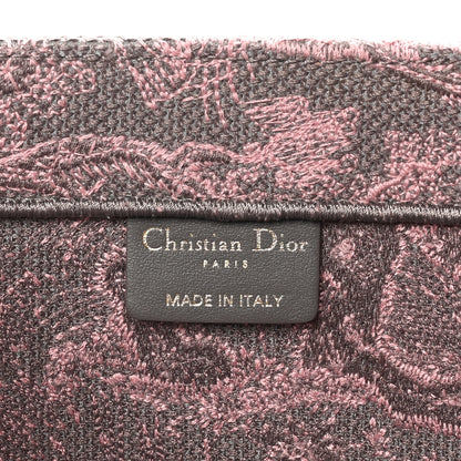 Christian Dior Canvas Embroidered Medium Dioriviera Toile De Jouy Book Tote Pink Grey 6 of 12