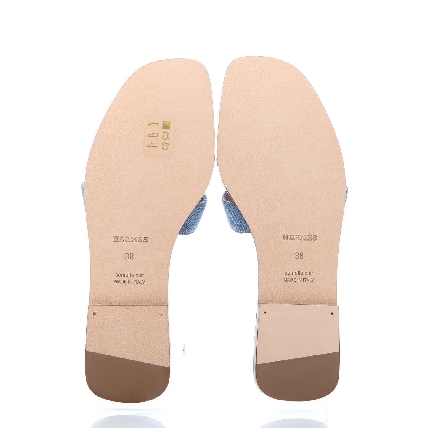 Denim Oran Sandals 38 Bleu Clair