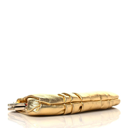 Christian Louboutin Nappa Loubi Lula Mini Frame Clutch Gold 4 of 8