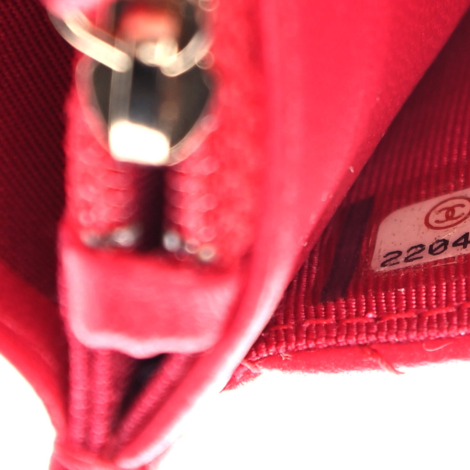 Chanel Lambskin Quilted Wallet On Chain WOC Light Red 8 of 15