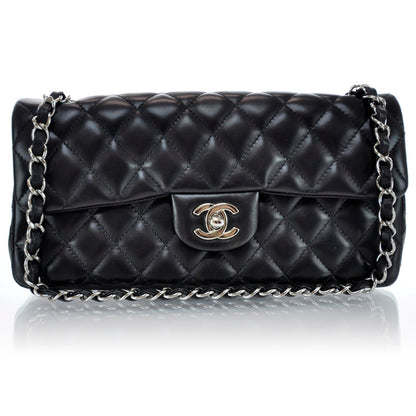 Chanel Lambskin East West Flap Black 1 of 10