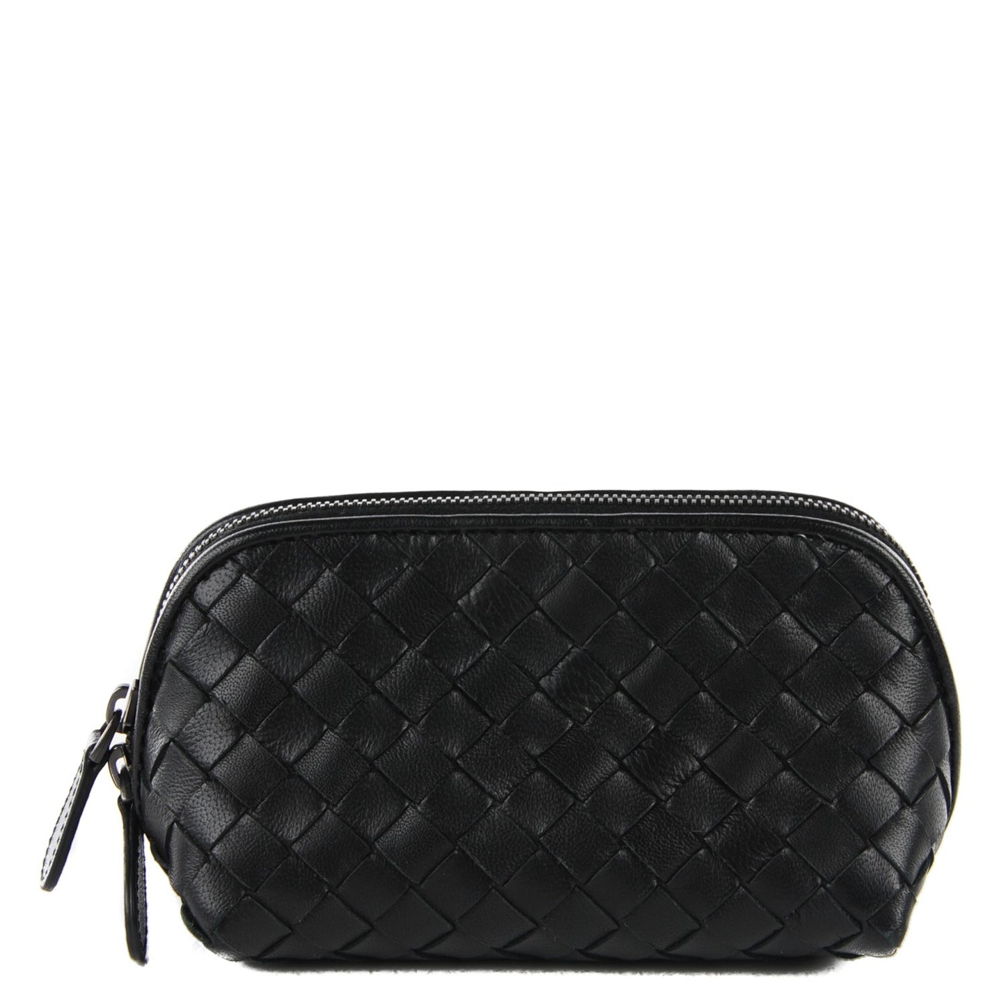 Nappa Intrecciato Small Cosmetic Case Nero Black