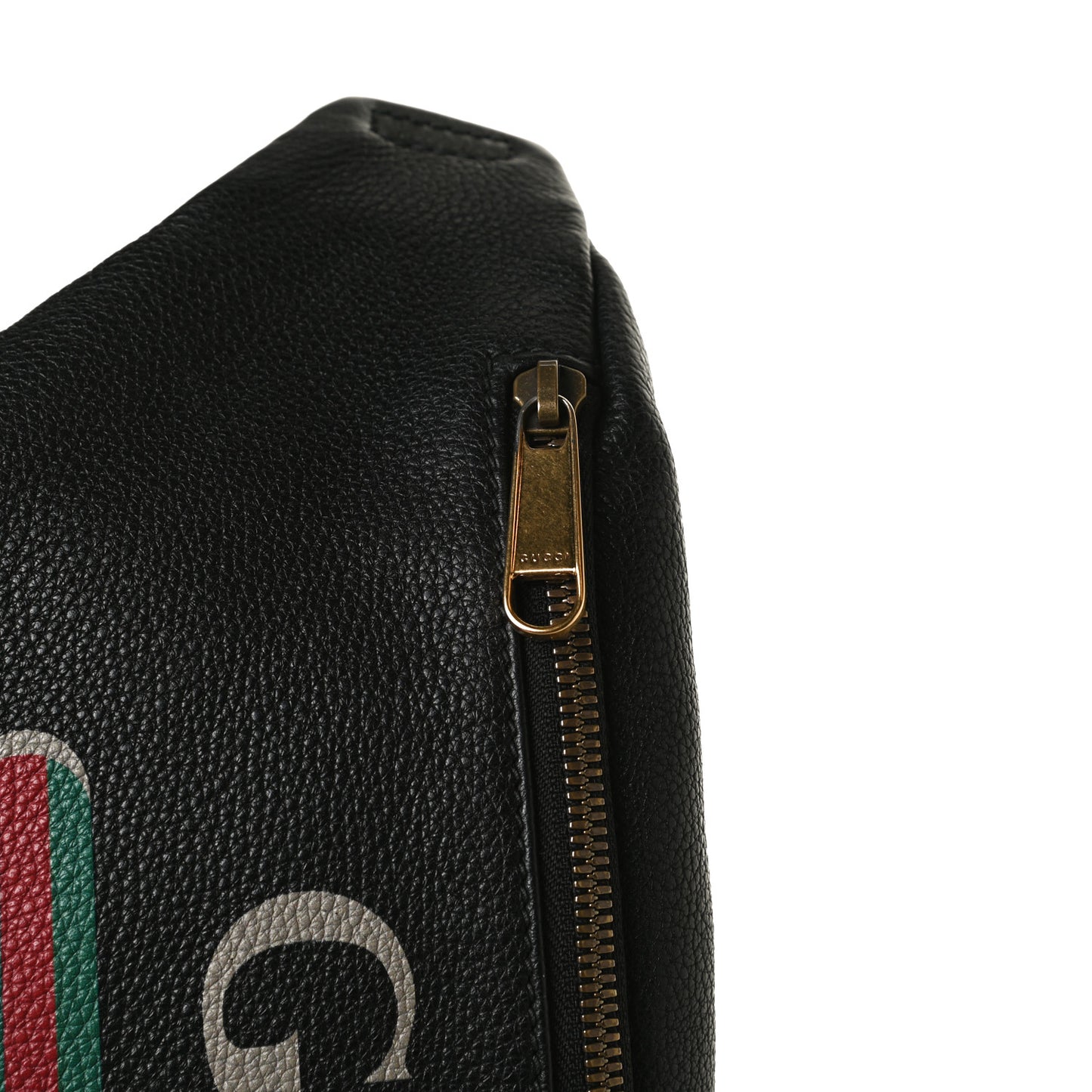 Grained Calfskin Logo Belt Bag Black
