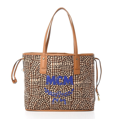 MCM Visetos Medium Liz Reversible Shopper Tote Cognac 6 of 15