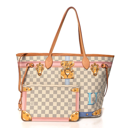Louis Vuitton Damier Azur Summer Trunks Neo Neverfull MM 3 of 10