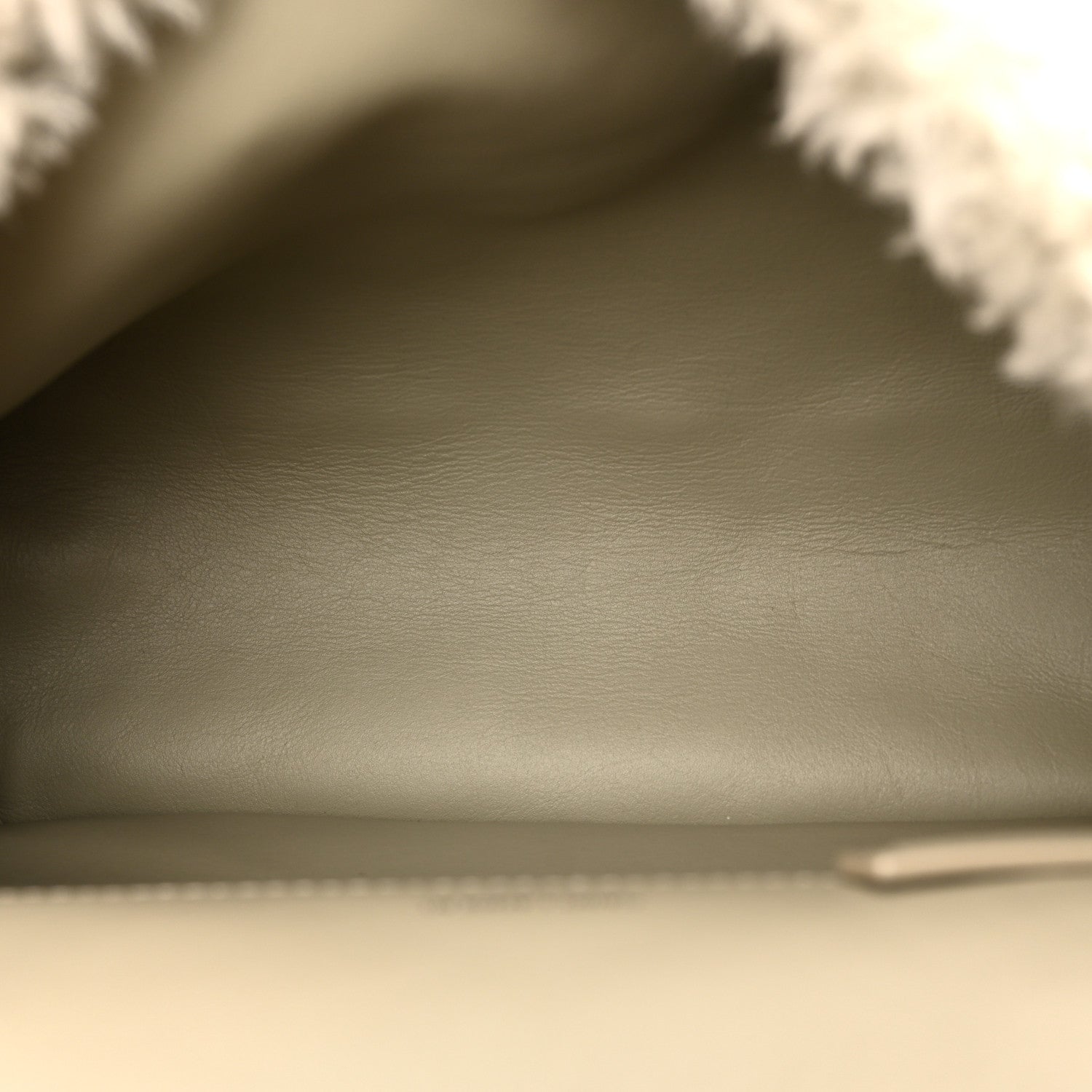 Saint Laurent Calfskin Shearling Monogram Medium Niki Chain Satchel Grey 5 of 11