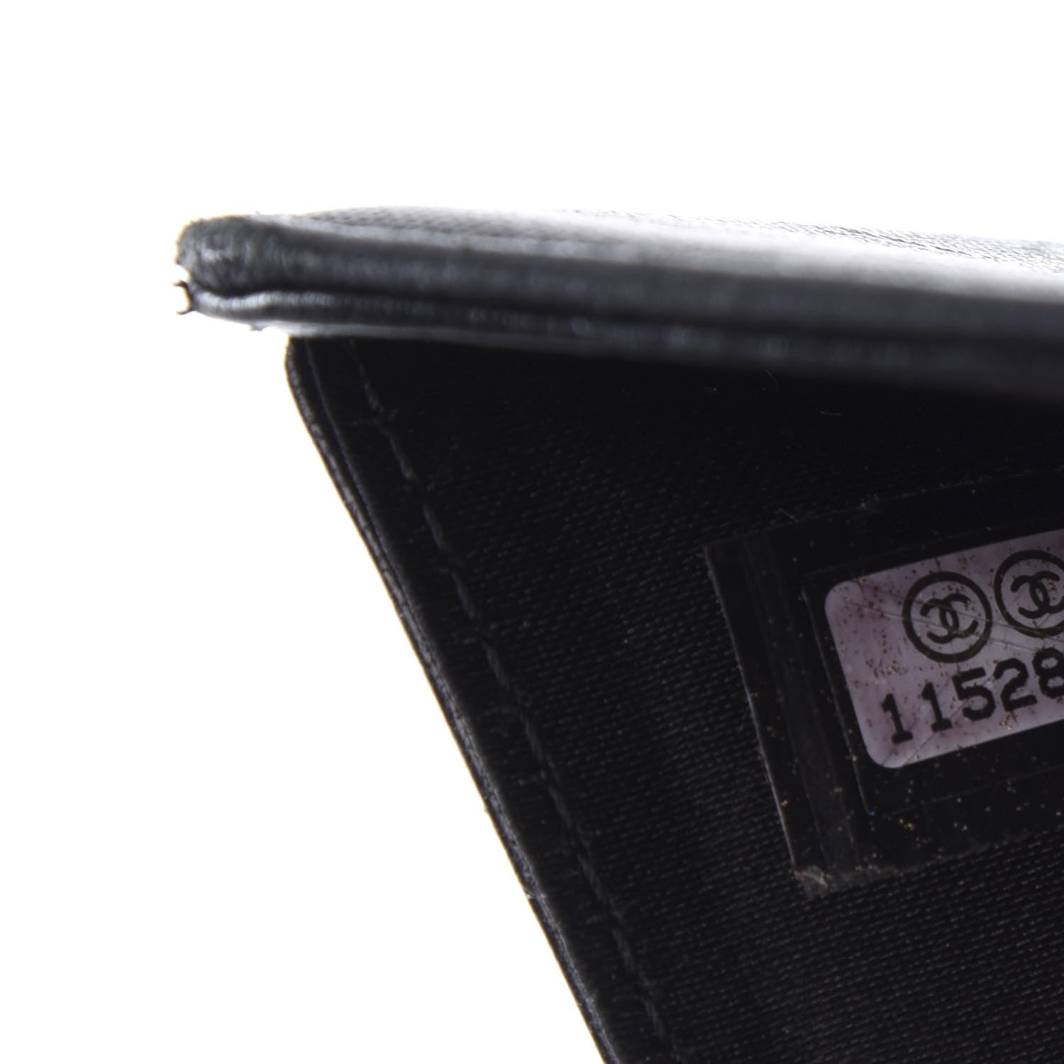 Chanel Embossed Lambskin Travel Bi-Fold Wallet Black 11 of 12
