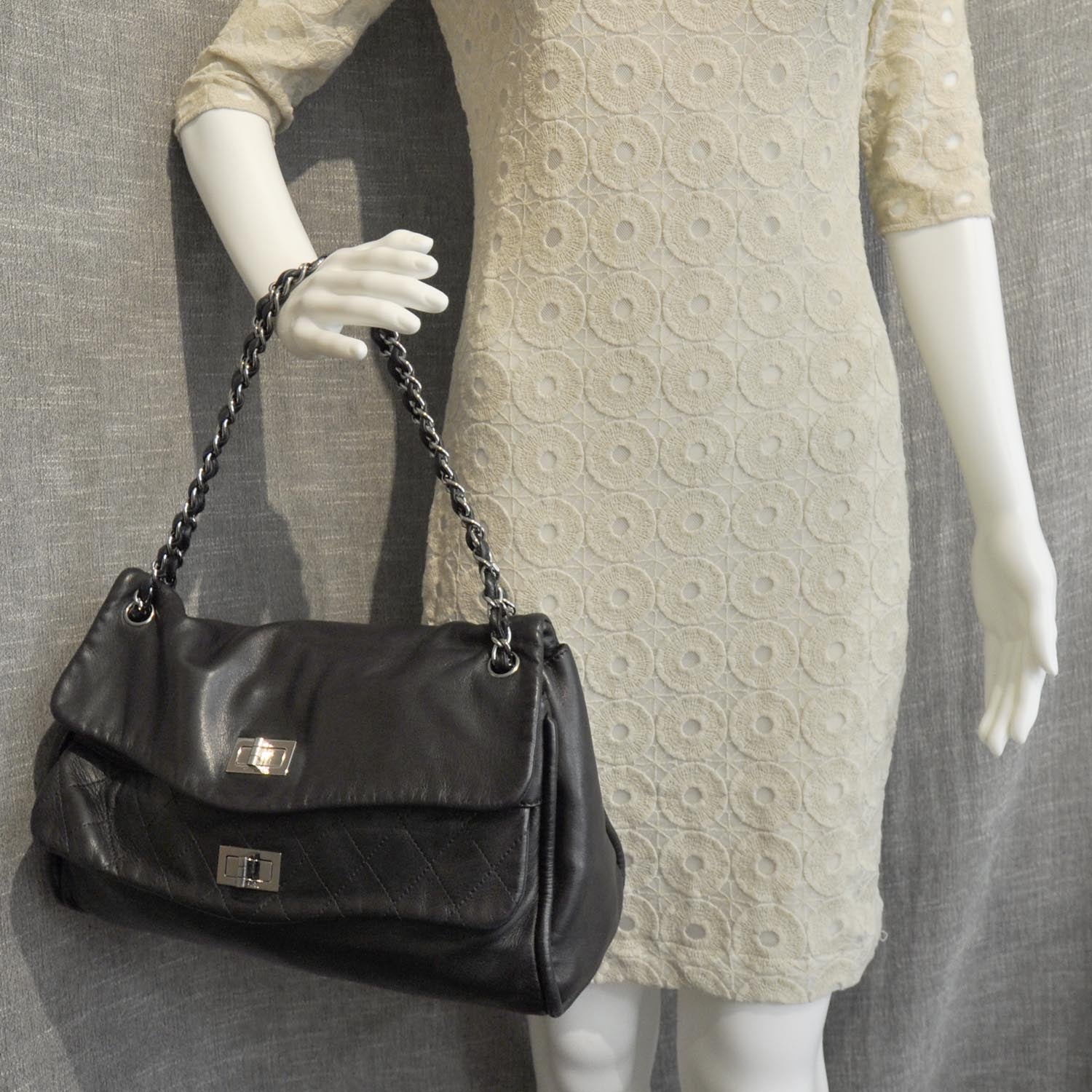 Chanel Lambskin Double Mademoiselle Jumbo Flap Black 3 of 10