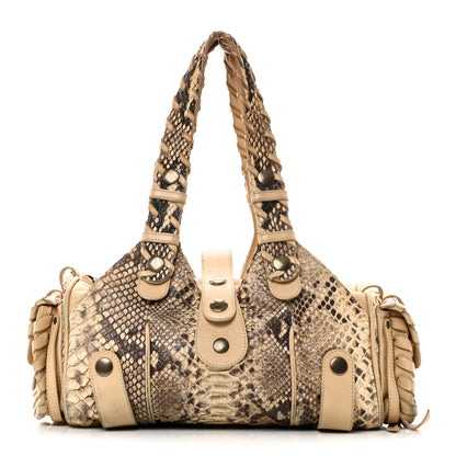 Chloe Snakeskin Silverado Shoulder Bag Beige 1 of 11