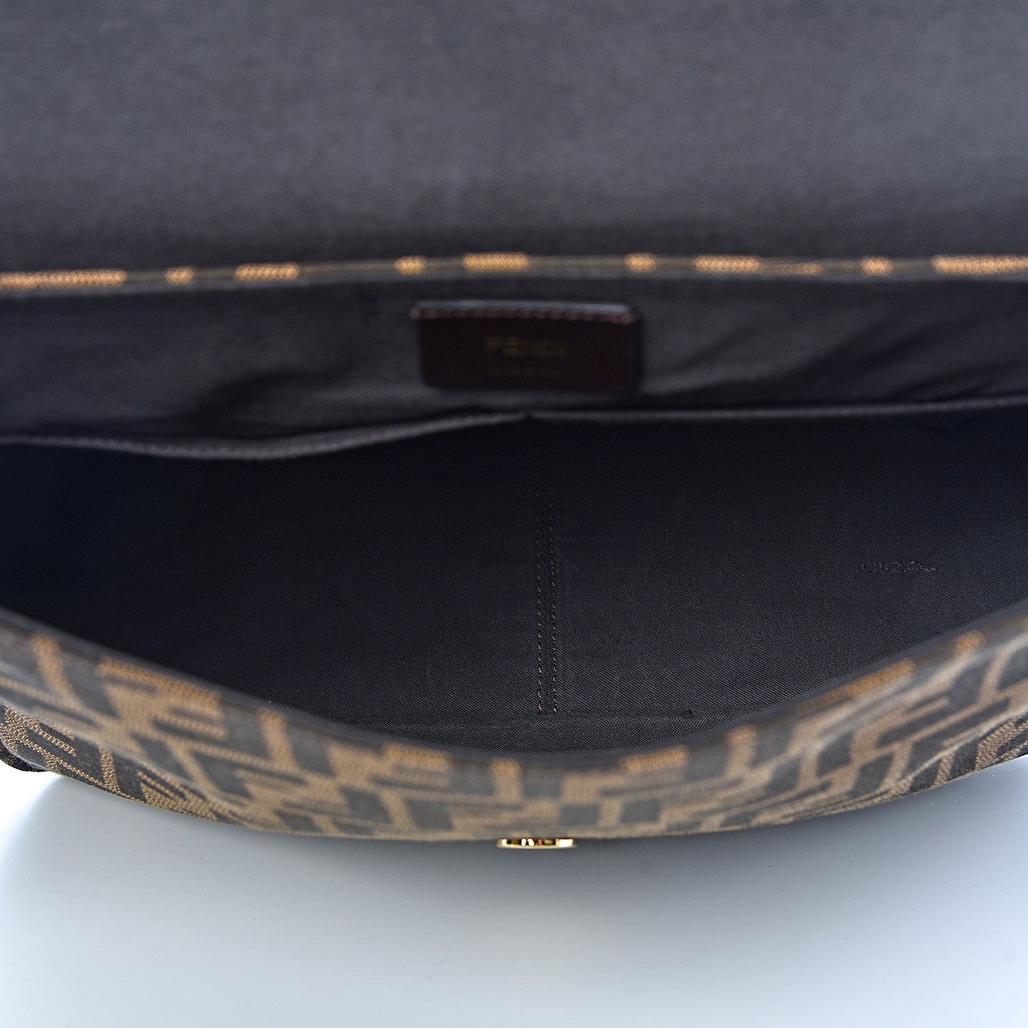 Fendi Zucca Vitello Artic Messenger Bag Tobacco Castagna 5 of 12