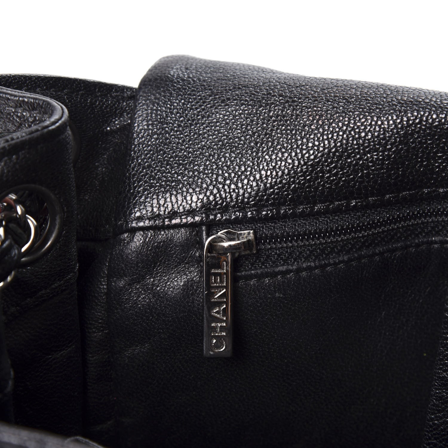 Chanel Metallic Goatskin Luxe Ligne Flap Black 7 of 9