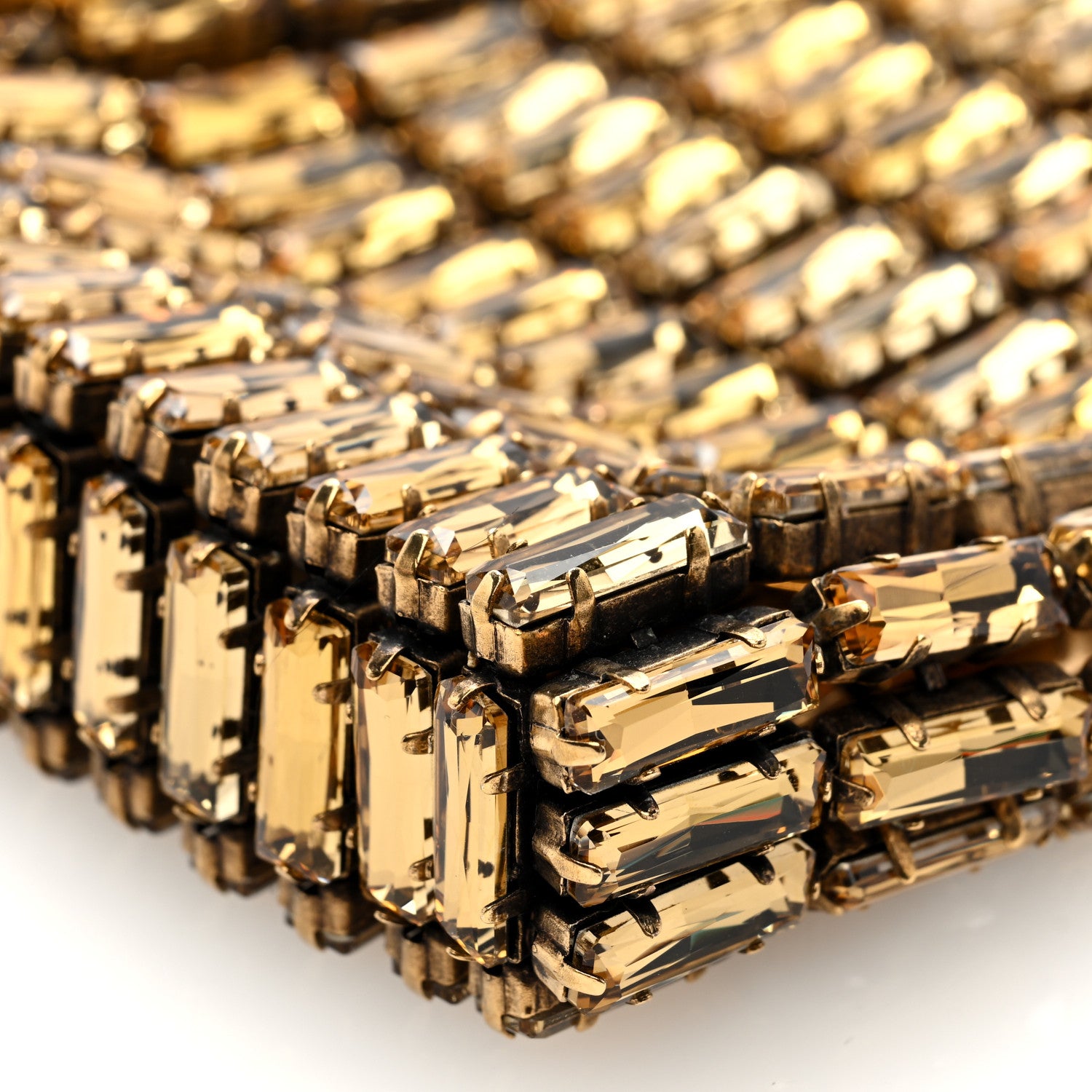 Saint Laurent Crystal Embellished Minaudiere Small Bag Bronze 9 of 10