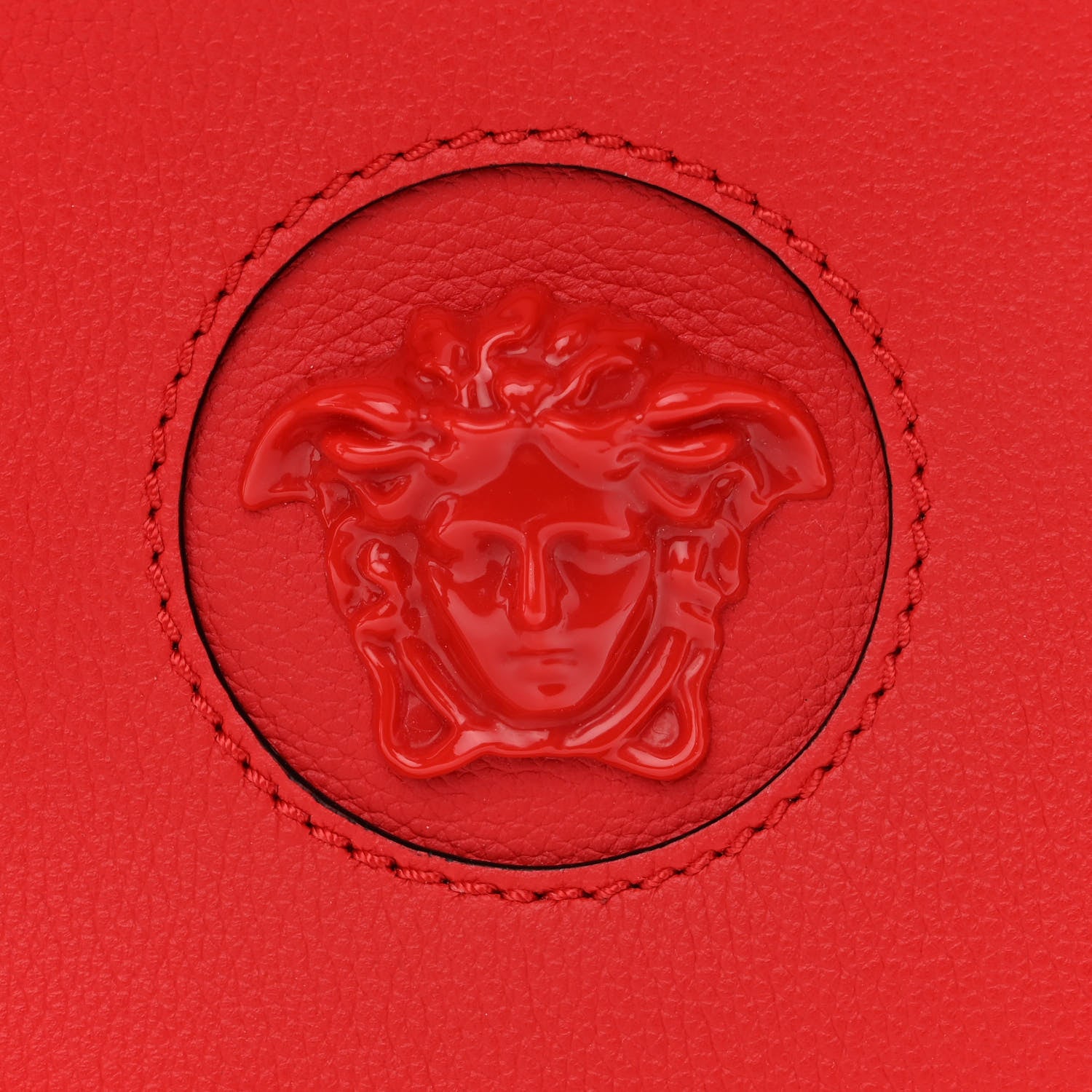 Versace Calfskin La Medusa Round Camera Bag Red 7 of 9
