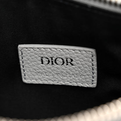 Christian Dior Grained Calfskin Mens Mini Saddle Bag Gray 6 of 9