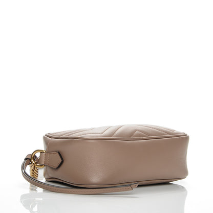 Gucci Calfskin Matelasse Mini GG Marmont Chain Shoulder Bag Nude 4 of 6