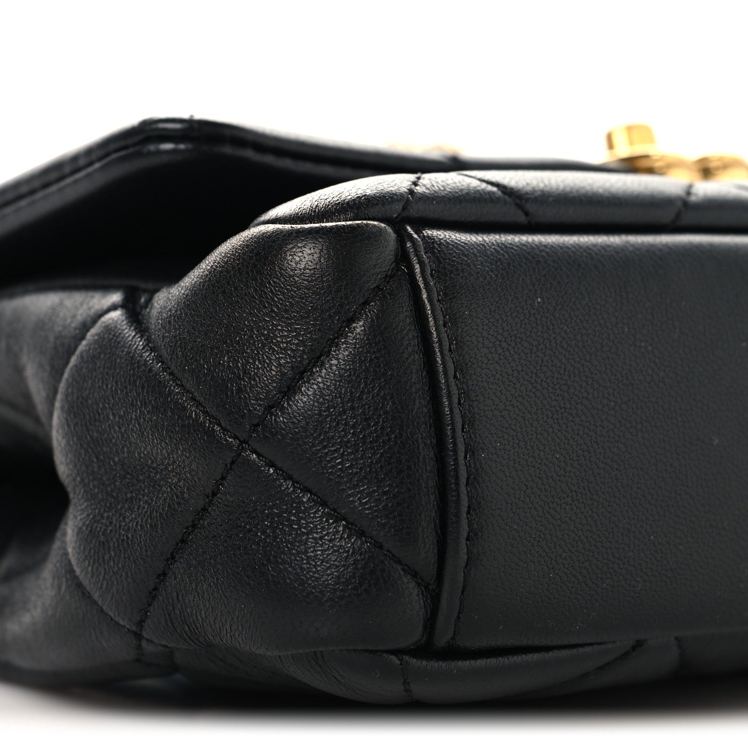 Chanel Lambskin Quilted Mini CC Crystal Logo Chain Flap Black 9 of 10
