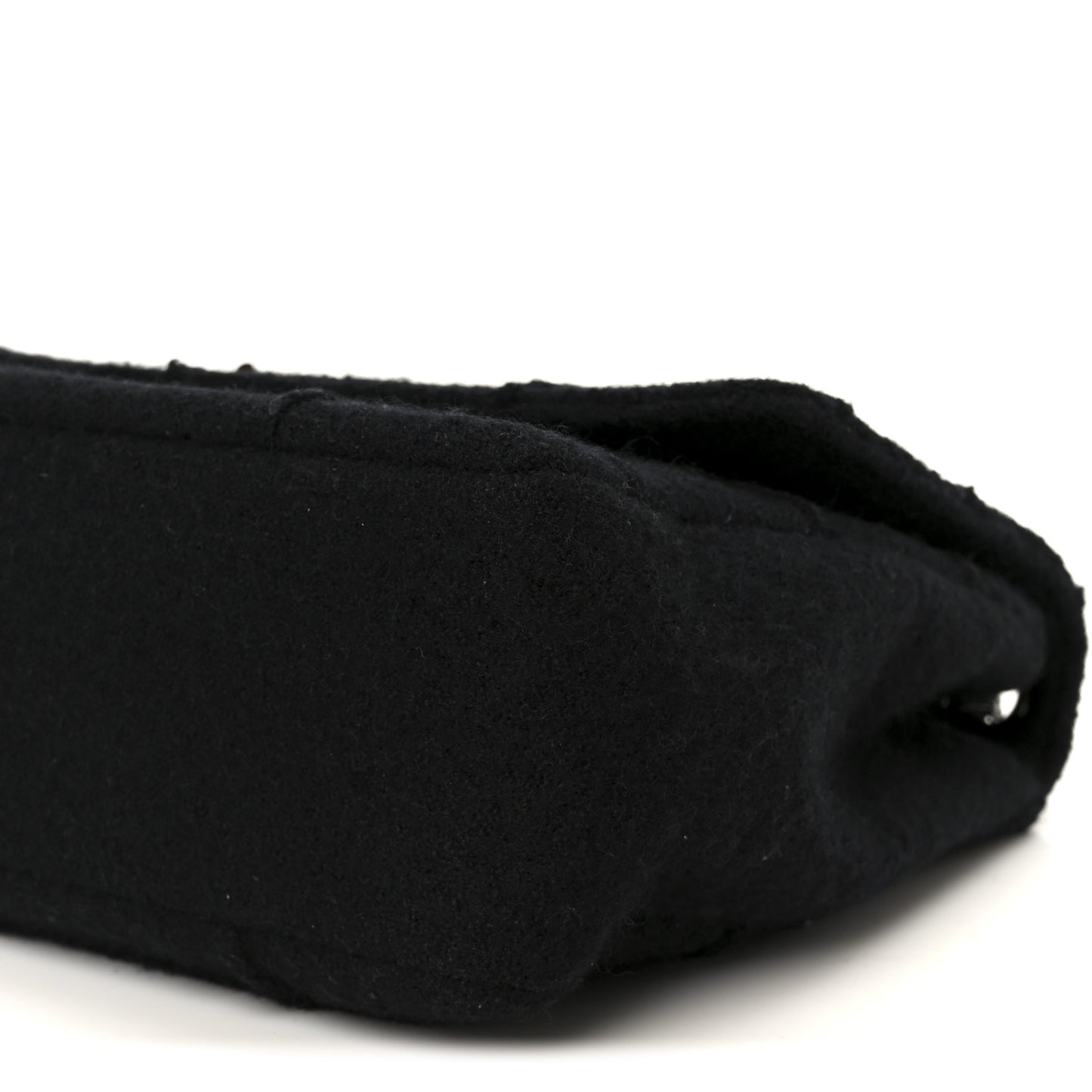 Wool Jumbo Chocolate Bar Mademoiselle Flap Black