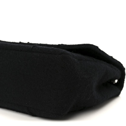 Chanel Wool Jumbo Chocolate Bar Mademoiselle Flap Black 12 of 12
